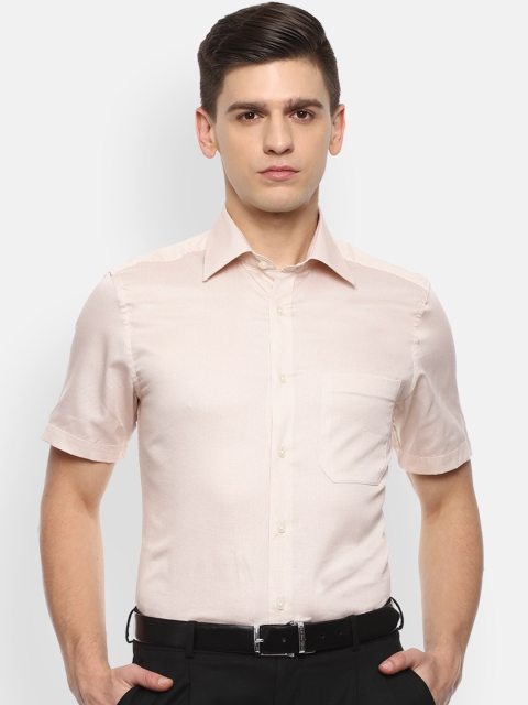 

Louis Philippe Men Beige Opaque Formal Shirt