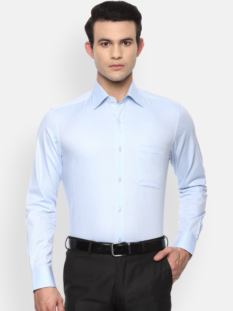 

Louis Philippe Men Blue Opaque Formal Shirt