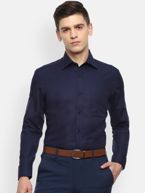 

Louis Philippe Men Navy Blue Opaque Formal Shirt