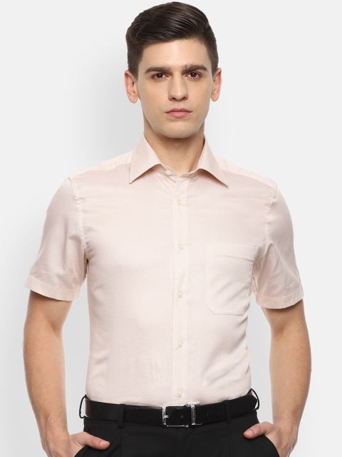 

Louis Philippe Men Beige Opaque Formal Shirt
