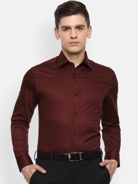 

Louis Philippe Men Maroon Opaque Formal Shirt