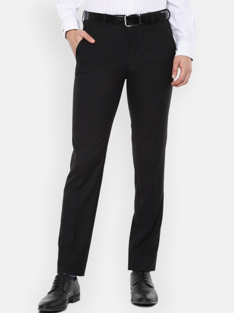

Van Heusen Men Black Slim Fit Formal Trousers