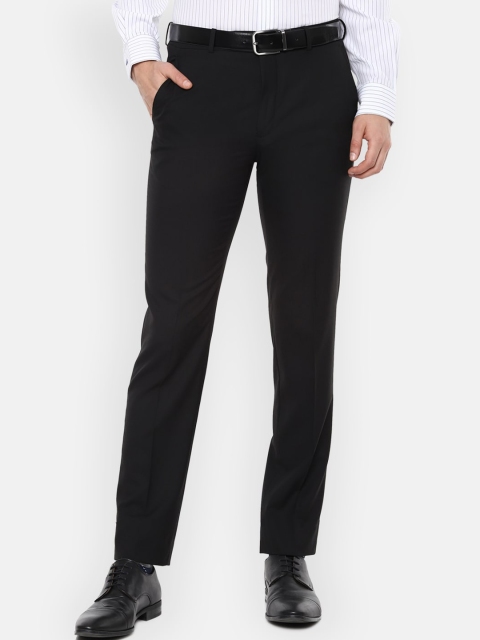 

Van Heusen Men Black Slim Fit Formal Trousers