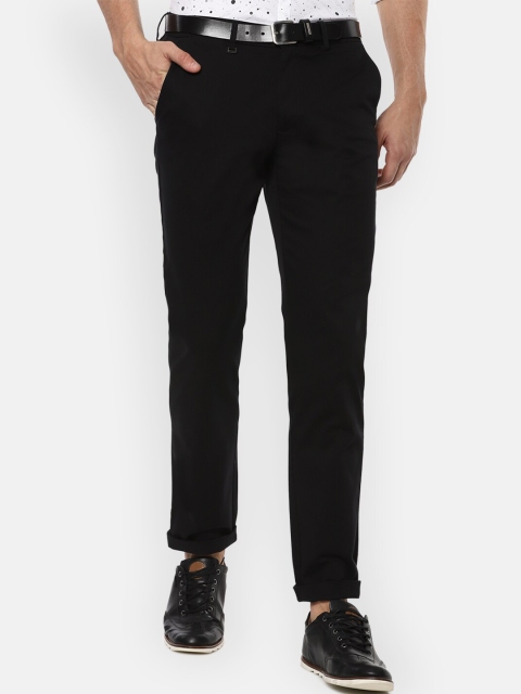 

Van Heusen Men Black Slim Fit Trousers