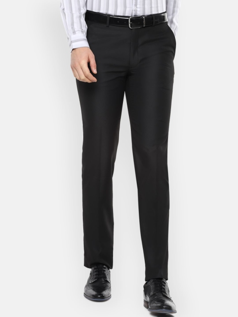

Van Heusen Men Black Slim Fit Formal Trousers