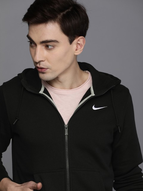 

Nike Men Black CLUB FZHOODYSWOOSH-NFS Sporty Jacket