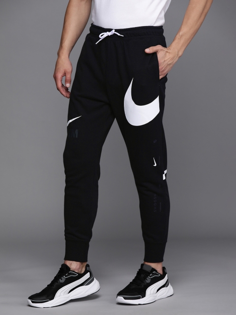 

Nike Men Black Printed NSW SWOOSH FT Joggers Trousers