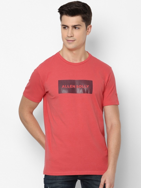 

Allen Solly Men Peach-Coloured Printed T-shirt