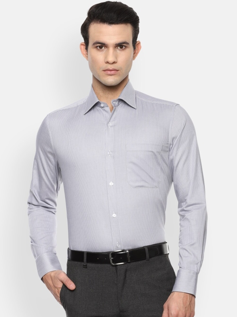 

Louis Philippe Men Grey Opaque Solid Formal Shirt