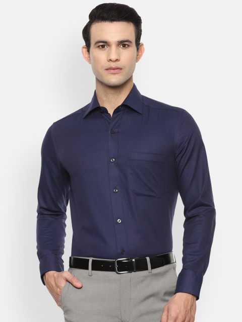 

Louis Philippe Men Navy Blue Opaque Formal Shirt