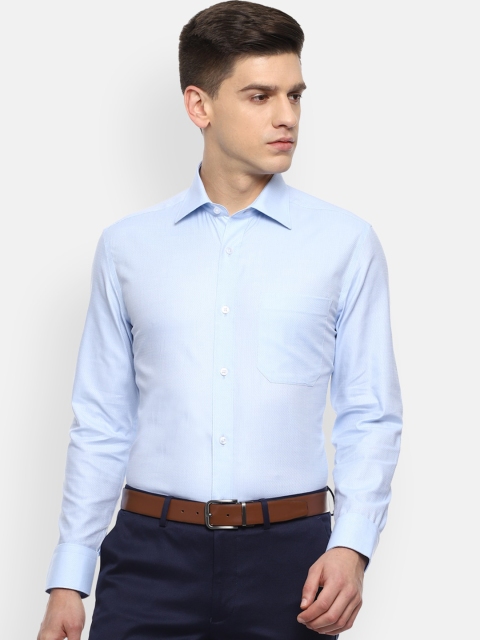 

Louis Philippe Men Blue Opaque Formal Shirt