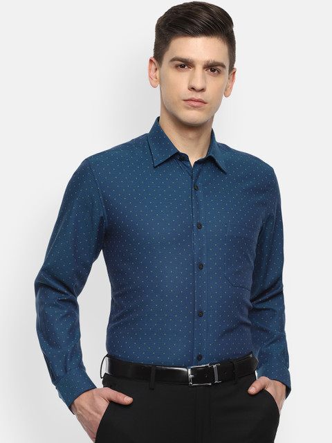 

Louis Philippe Men Blue Slim Fit Opaque Formal Shirt