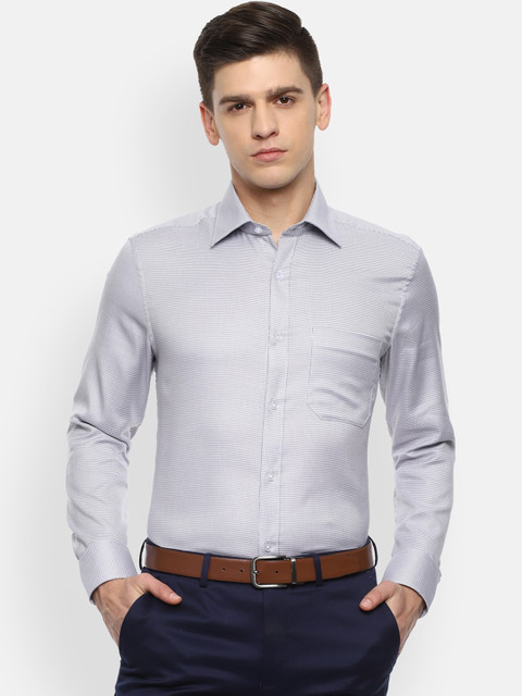 

Louis Philippe Men Grey Opaque Formal Shirt