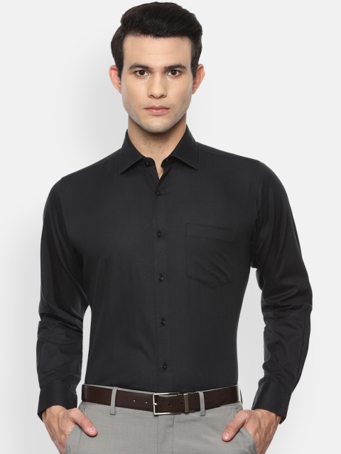 

Van Heusen Men Black Opaque Pure Cotton Formal Shirt