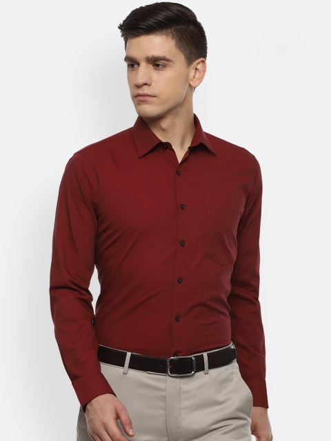 

Van Heusen Men Maroon Slim Fit Opaque Formal Shirt