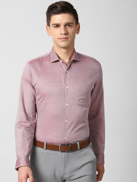 

Peter England Men Pink Slim Fit Opaque Formal Shirt