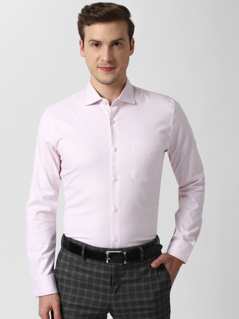 

Peter England Elite Men Pink Slim Fit Opaque Formal Shirt