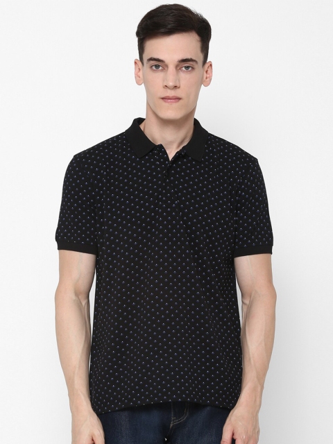 

Allen Solly Men Black Printed Polo Collar T-shirt