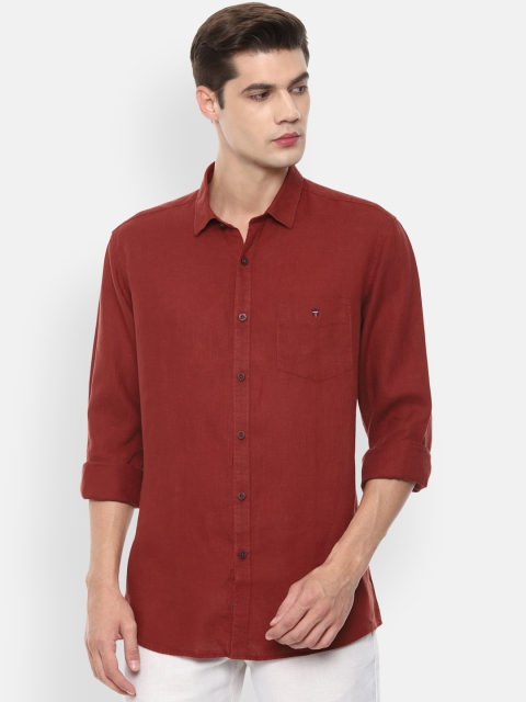 

Louis Philippe Sport Men Maroon Slim Fit Opaque Linen Casual Shirt
