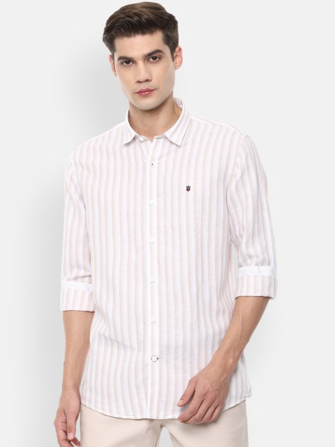 

Louis Philippe Sport Men White Slim Fit Opaque Striped Casual Shirt