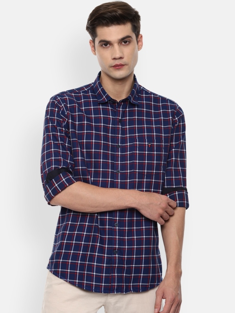 

Louis Philippe Sport Men Navy Blue Slim Fit Opaque Checked Casual Shirt