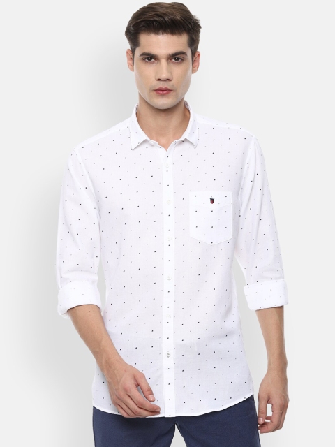 

Louis Philippe Sport Men White Slim Fit Opaque Printed Casual Shirt