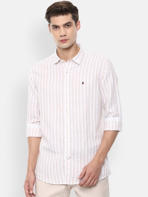 

Louis Philippe Sport Men White Slim Fit Opaque Striped Casual Shirt