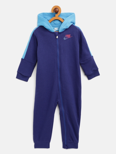 

Nike Boys Blue Rise Hooded Coverall Bodysuit