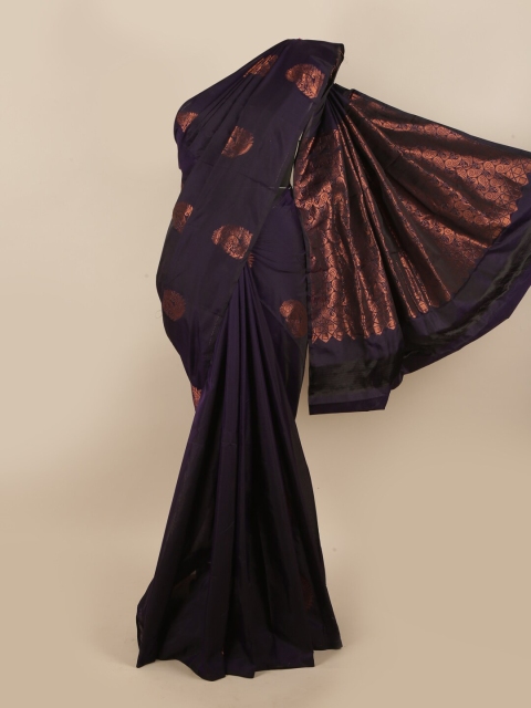 

Pothys Purple & Copper-Coloured Ethnic Motifs Zari Silk Cotton Saree