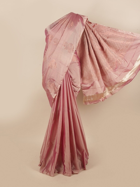

Pothys Mauve & Copper-Toned Woven Design Zari Silk Cotton Saree