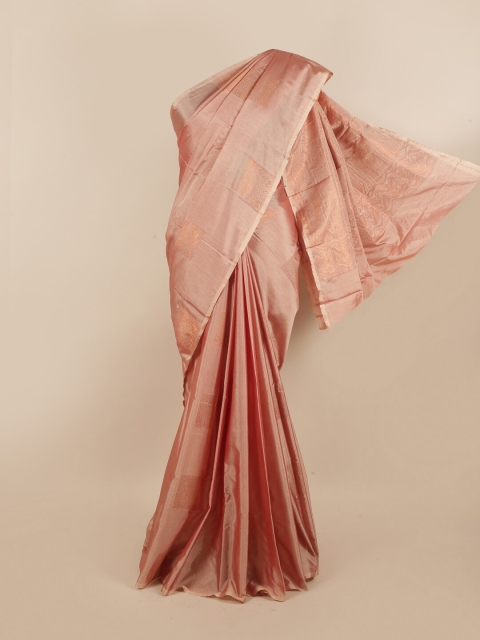 

Pothys Mauve & Gold-Toned Ethnic Motifs Zari Silk Cotton Saree