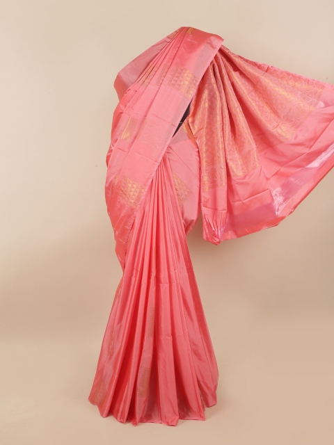 

Pothys Pink & Gold-Coloured Ethnic Motifs Zari Silk Cotton Saree