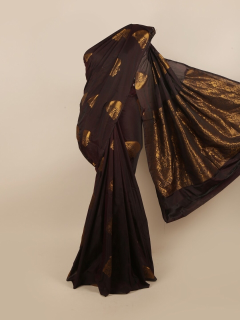 

Pothys Brown Woven Design Zari Silk Cotton Saree