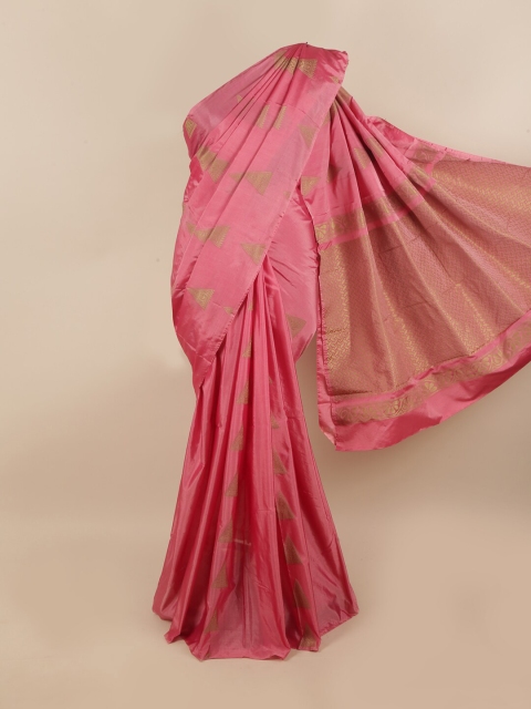 

Pothys Pink & Gold-Coloured Ethnic Motifs Zari Silk Cotton Saree