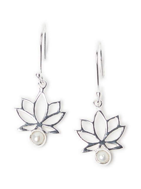 

Fabindia Silver-Toned Floral Drop Earrings