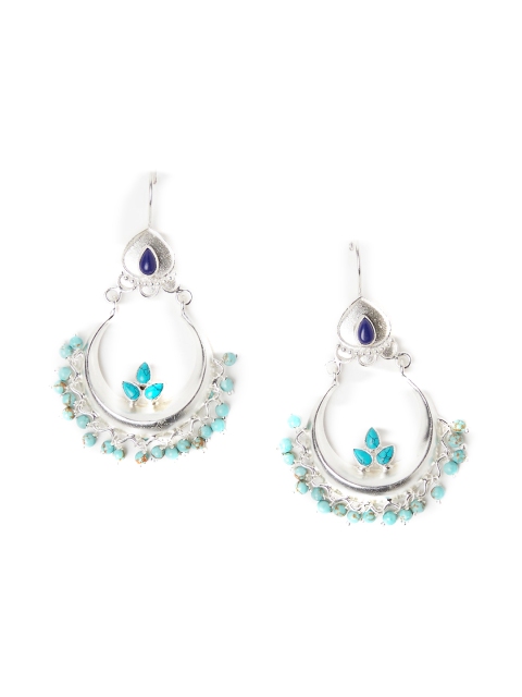 

Fabindia Silver-Toned Contemporary Chandbalis Earrings