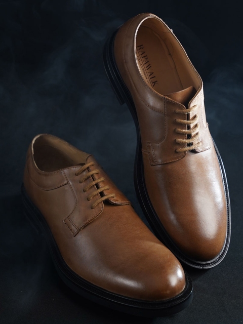 

RAPAWALK Men Brown Formal Derbys