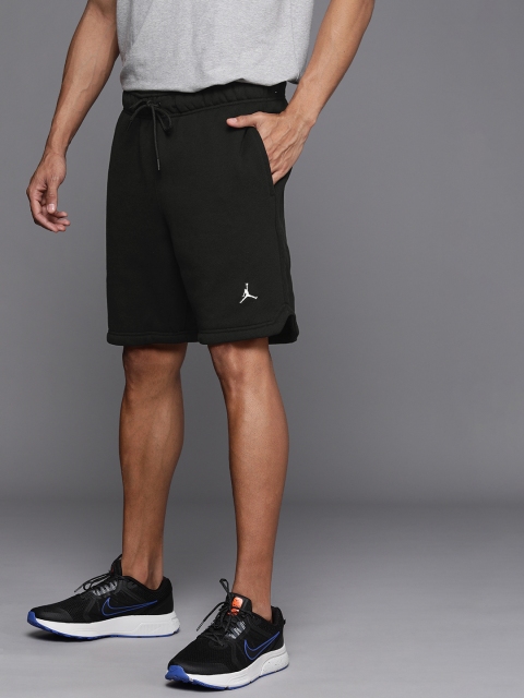

Nike Men Black Solid M J ESS FLC Regular Shorts