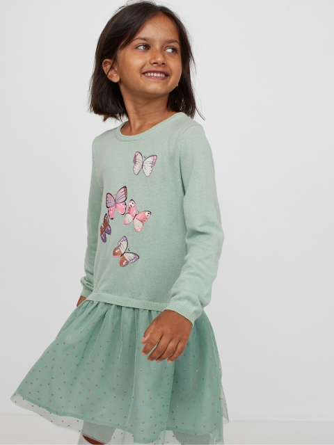 

H&M Girls Green & Pink Dress
