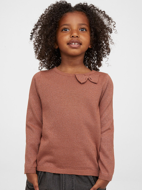 

H&M Girls Pink Fine-knit cotton jumper