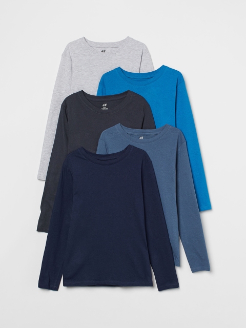 

H&M Boys 5-pack jersey tops, Grey