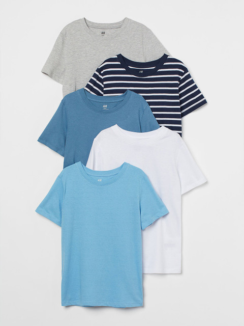 

H&M Boys White & Blue 5-Pack T-Shirts