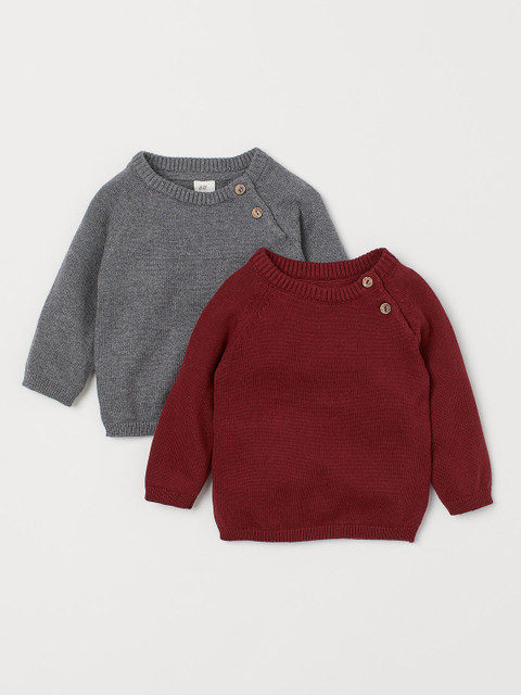 

H&M Boys 2-pack fine-knit jumpers, Grey