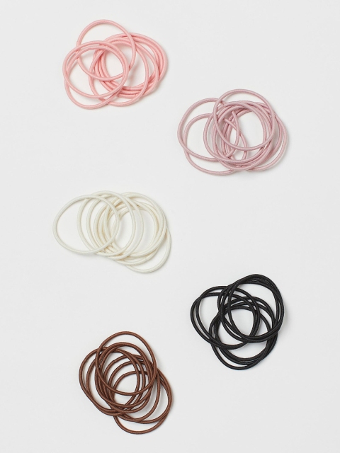 

H&M Girls Set Of 40 White & Black Hair Elastics