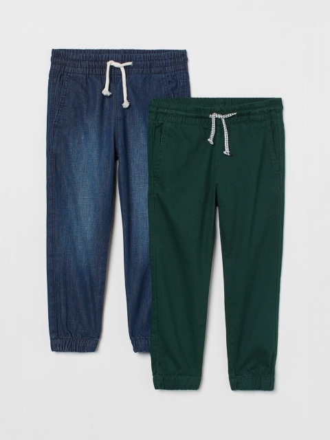 

H&M Boys 2-pack twill joggers, Green