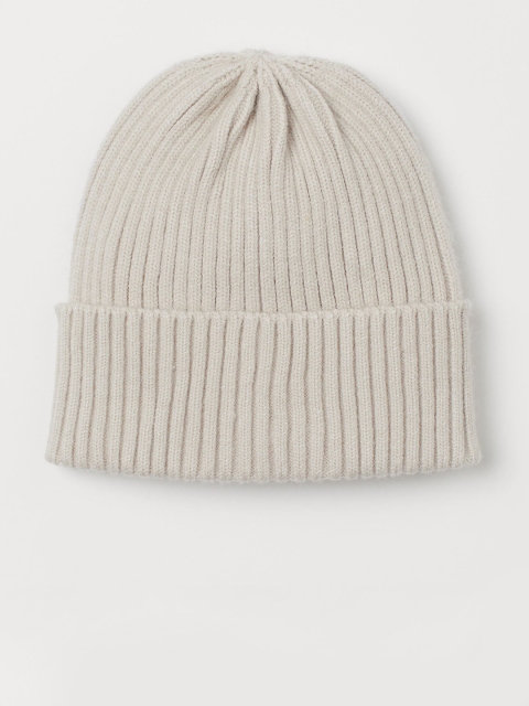 

H&M Women Grey & Beige Solid Knitted Hat