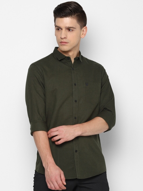 

Allen Solly Men Olive Green Slim Fit Opaque Casual Shirt