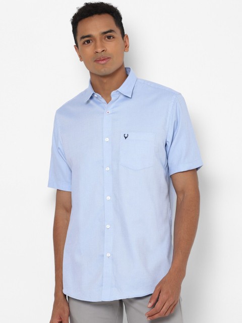 

Allen Solly Men Blue Slim Fit Opaque Pure Cotton Casual Shirt