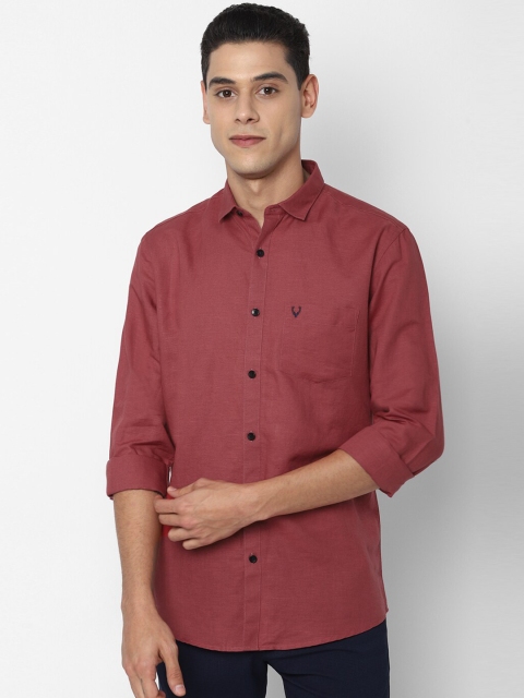 

Allen Solly Men Maroon Slim Fit Opaque Casual Shirt