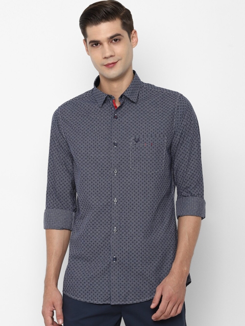 

Allen Solly Men Navy Blue Slim Fit Opaque Printed Casual Shirt